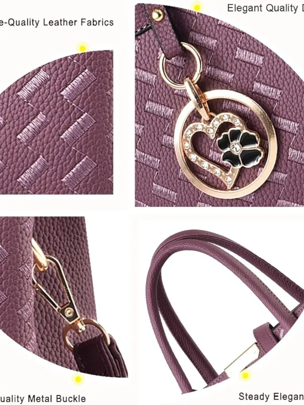 Women's C Purple 2 Shoulder Tote Bags Top Handle Satchel Purses and Handbags